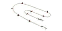 Shop The RICCI DISTRICT Natural Pearls & Jade Glasses Chain in Beige online.