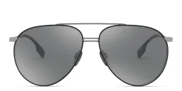 Shop BURBERRY Aviator Sunglasses in Black online.