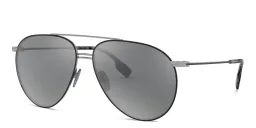 Shop BURBERRY Aviator Sunglasses in Black online.