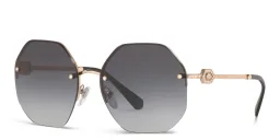 تسوق نظارة شمسية بنصف إطار غير منتظم بولغري بلون Pink Gold أونلاين.