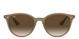 Shop Ray-Ban Unisex Round Sunglasses in Beige online.
