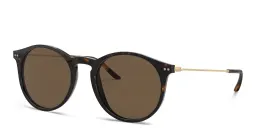 Shop GIORGIO ARMANI Round Sunglasses in Havana online.