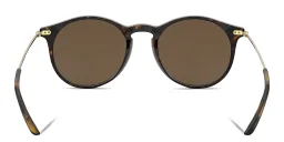 Shop GIORGIO ARMANI Round Sunglasses in Havana online.