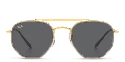 Shop Ray-Ban The Marshal II Unisex Hexagonal Irregular Sunglasses in Gold online.