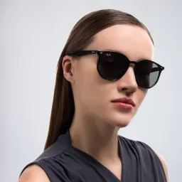 Shop Ray-Ban Unisex Irregular Sunglasses in Black online.