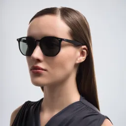 Shop Ray-Ban Unisex Irregular Sunglasses in Black online.