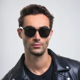 Shop Ray-Ban Unisex Irregular Sunglasses in Black online.