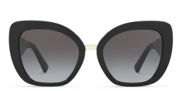Shop VALENTINO Cat Eye Sunglasses in Black online.