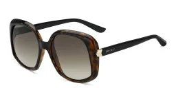 Shop JIMMY CHOO Amada/S Square Sunglasses in Havana online.