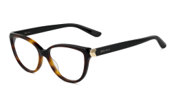 Shop JIMMY CHOO Cat Eye Eyeglasses in Havana online.