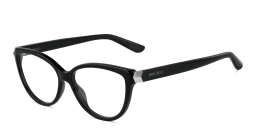 Shop JIMMY CHOO Cat Eye Eyeglasses in Black online.