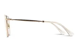 Shop JIMMY CHOO Square Eyeglasses in Glitter Silver online.