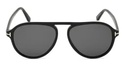 Shop TOM FORD Pilot Sunglasses in Shiny Black online.