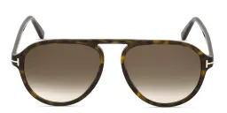 Shop TOM FORD Pilot Sunglasses in Dark Havana online.