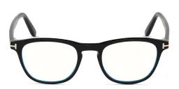 Shop TOM FORD Square Eyeglasses in Shiny Black online.