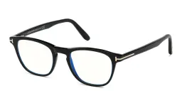 Shop TOM FORD Square Eyeglasses in Shiny Black online.