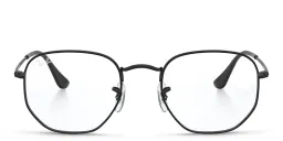 Shop Ray-Ban Unisex Hexagonal Irregular Eyeglasses in Black online.