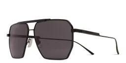 Shop BOTTEGA VENETA Aviator Sunglasses in Black online.