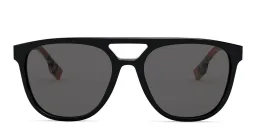 Shop BURBERRY Square Sunglasses in Black online.