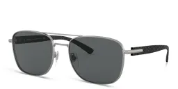 تسوق نظارة شمسية مستطيلة بولغري بلون Matte Gunmetal أونلاين.