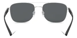 Shop BVLGARI Rectangle Sunglasses in Matte Gunmetal online.