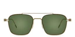 Shop MONTBLANC Square Sunglasses in Gold online.