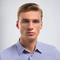 Shop MONTBLANC Rimless Wide Rectangle Eyeglasses in Silver online.