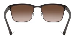 Shop Emporio Armani Eagle Logo Pillow Sunglasses in Matte Brown online.
