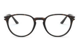 Shop GIORGIO ARMANI Round Eyeglasses in Dark Havana online.