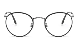 Shop GIORGIO ARMANI Round Eyeglasses in Black online.