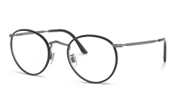 Shop GIORGIO ARMANI Round Eyeglasses in Black online.