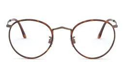 Shop GIORGIO ARMANI Round Eyeglasses in Havana Brushed Bronze online.