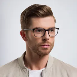 Shop PRADA Square Eyeglasses in Black online.