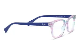 تسوق نظارات طبية مربّعة للأطفال راي بان جونيور بلون Violet Striped Multicolor أونلاين.