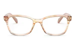 Shop Ray-Ban Junior Optics Kids Square Eyeglasses in Brown Striped Multicolor online.