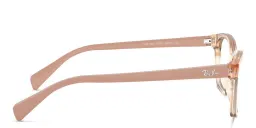 Shop Ray-Ban Junior Kids Square Eyeglasses in Brown Striped Multicolor online.