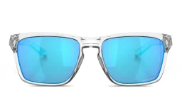 Shop Oakley Sylas Rectangle Sunglasses in Clear online.