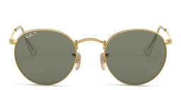 Shop Ray-Ban Round Metal Sunglasses in Gold online.