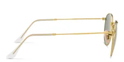 Shop Ray-Ban Round Metal Sunglasses in Gold online.