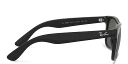 Shop Ray-Ban Junior Kids Wayfarer Square Sunglasses in Black online.