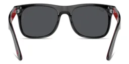 Shop Ray-Ban Junior Marvel Justin Kids Square Sunglasses in Black online.
