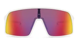 Shop Oakley Sutro Oversized Wide Mask Sunglasses in Matte White online.