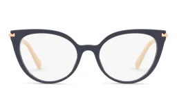 Shop VALENTINO Stud Cat-Eye Eyeglasses in Blue online.