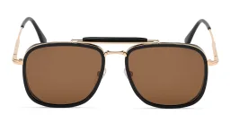 Shop TOM FORD Square Sunglasses in Shiny Black online.