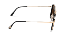 Shop TOM FORD Square Sunglasses in Shiny Black online.