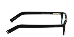 Shop TOM FORD Wide Rectangle Eyeglasses in Shiny Black online.