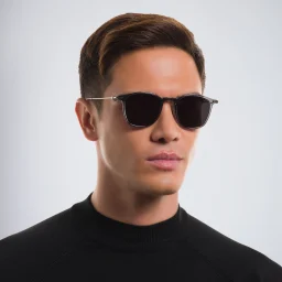 Shop MONTBLANC Panthos Sunglasses in Silver online.