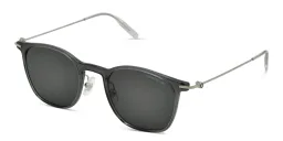 Shop MONTBLANC Panthos Sunglasses in Silver online.