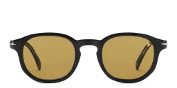 Shop DAVID BECKHAM Round Sunglasses in Black online.