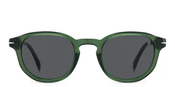 Shop DAVID BECKHAM Round Sunglasses in Green online.